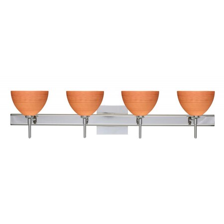Besa Lighting Besa Wall With SQ Canopy Brella Chrome Cherry 4x40W G9 4SW-4679CH-CR-SQ